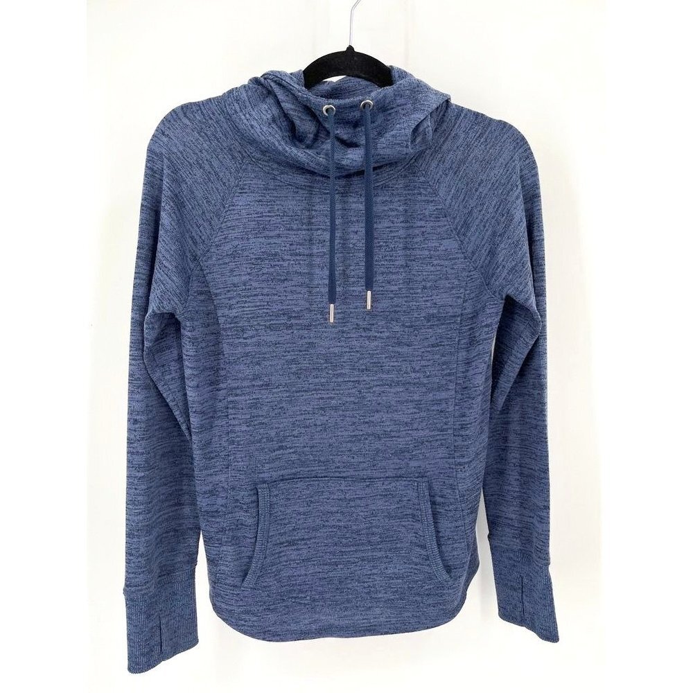 Athleta Techie Sweat Cowl Neck Hoodie XXS  Long Sleeve, Front Pocket, Thumb Hole